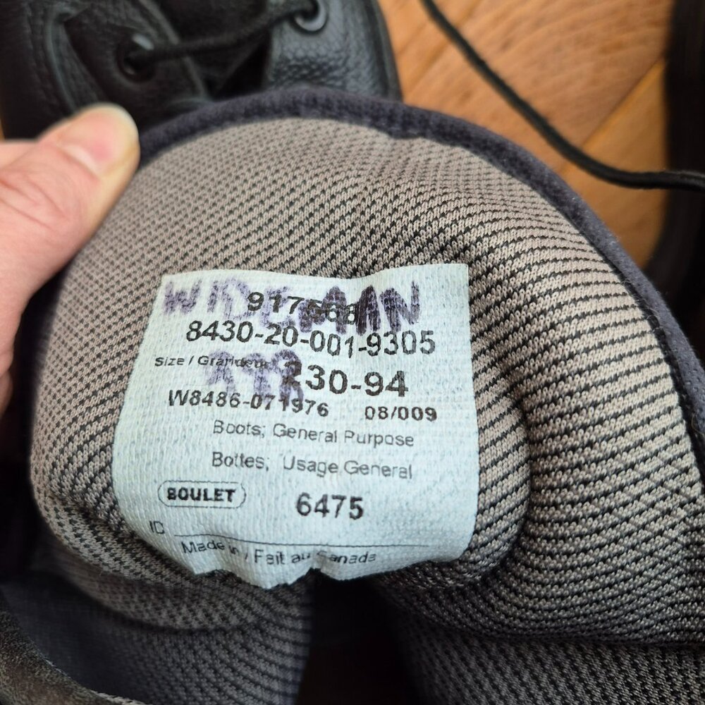 Boulet Combat Boot Canadian Armed Forces Combat Boots 6.5 - Picture 12 of 16